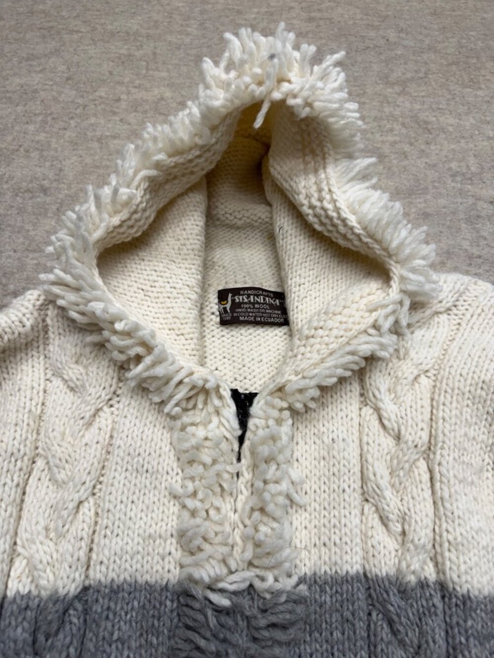 Sisandia Full Zip 100% Wool Hooded Long Sleeve Women's Jacket Women's Small - Picture 2 of 11
